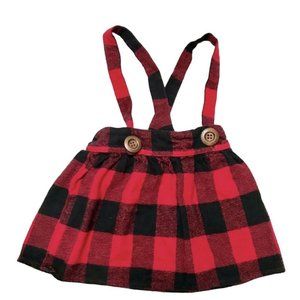 Indigo Soul Flannel Suspender Skirt Size 3T
